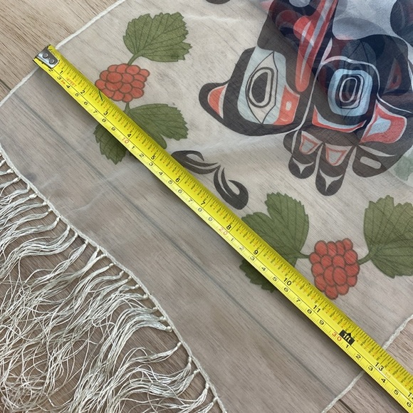 Haida Bird Sheer Scarf Shawl - Picture 5 of 6